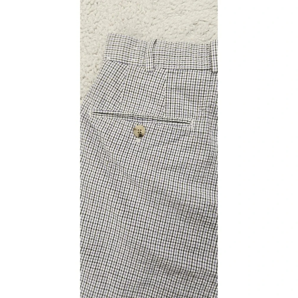 Peter Millar Mens Size‎ 34 Gray Purple Seersucker Featherweight Golf Shorts 9 In